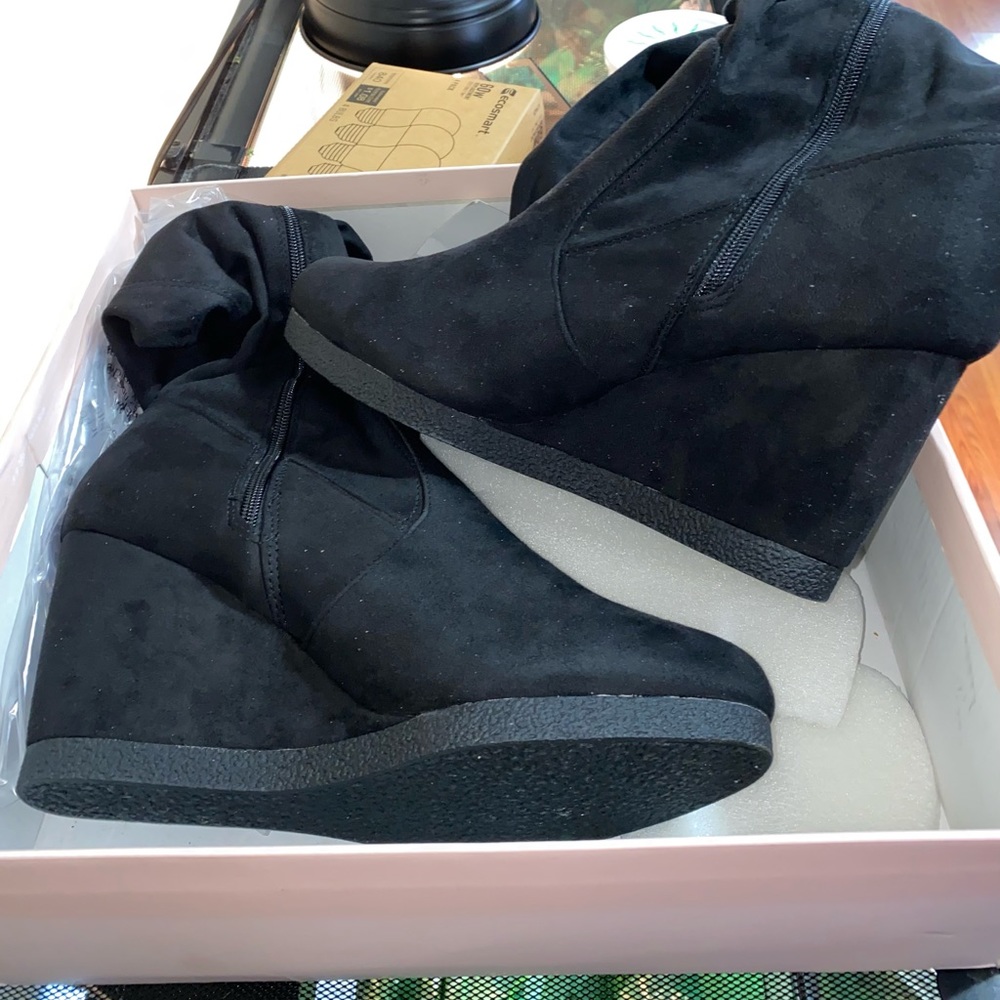 Tall Wedge Boots